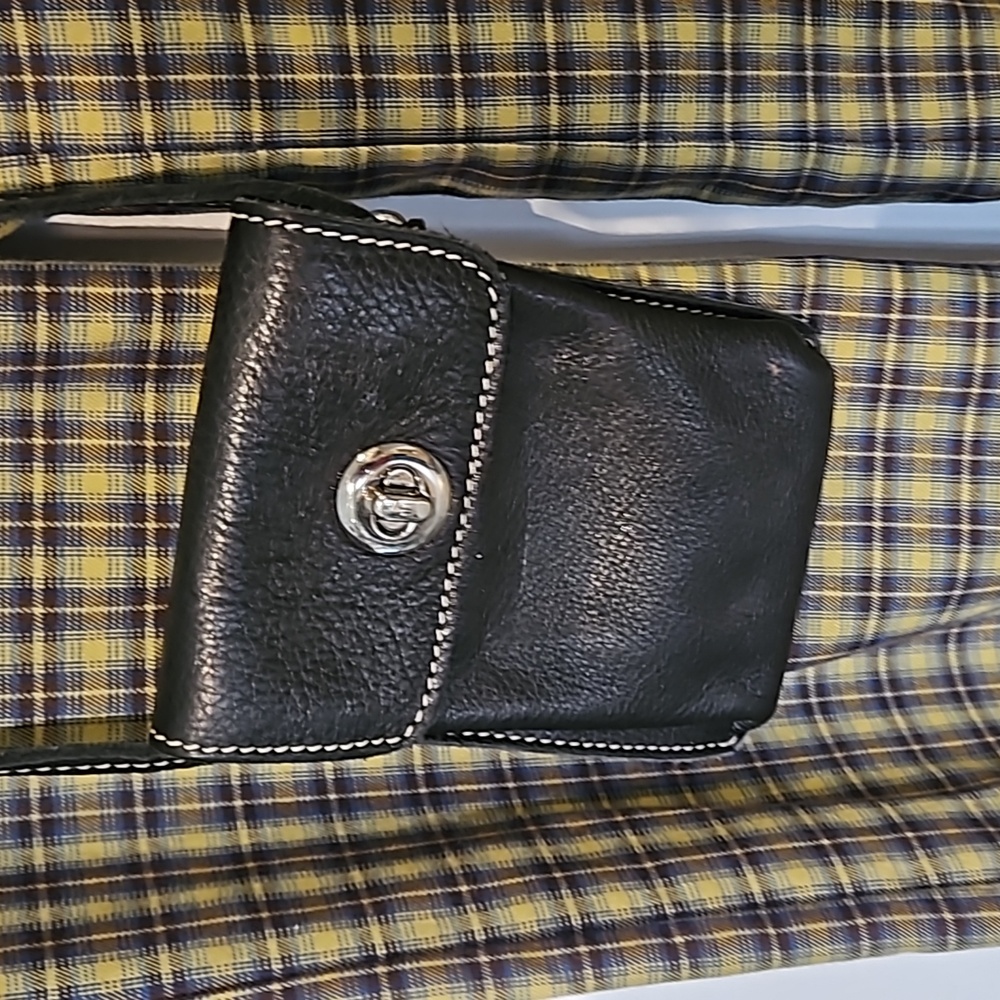 Black Leather Crossbody Bag